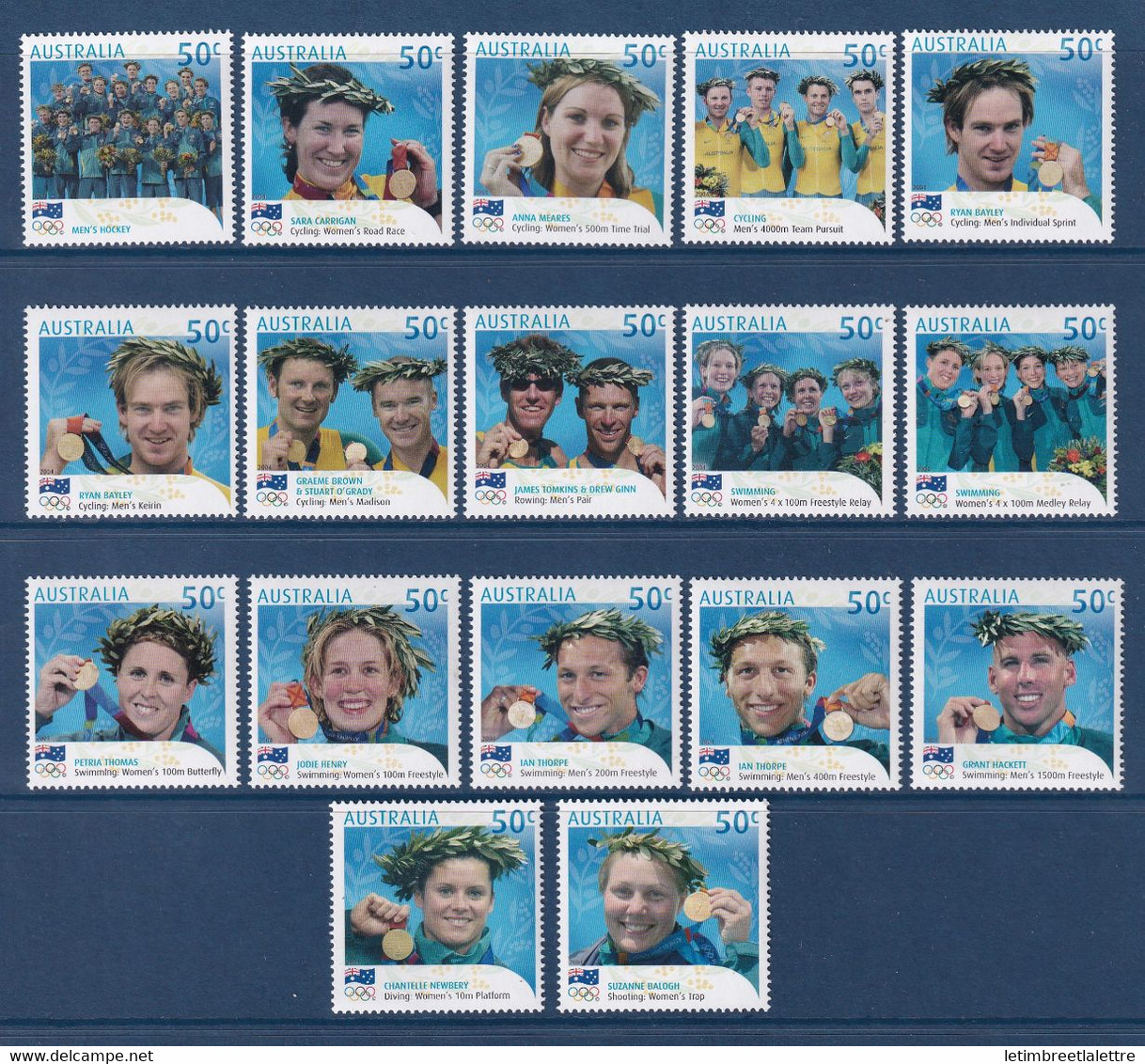 ⭐ Australie - YT N° 2241 à 2257 ** - Neuf Sans Charnière - 2004 ⭐ - Mint Stamps