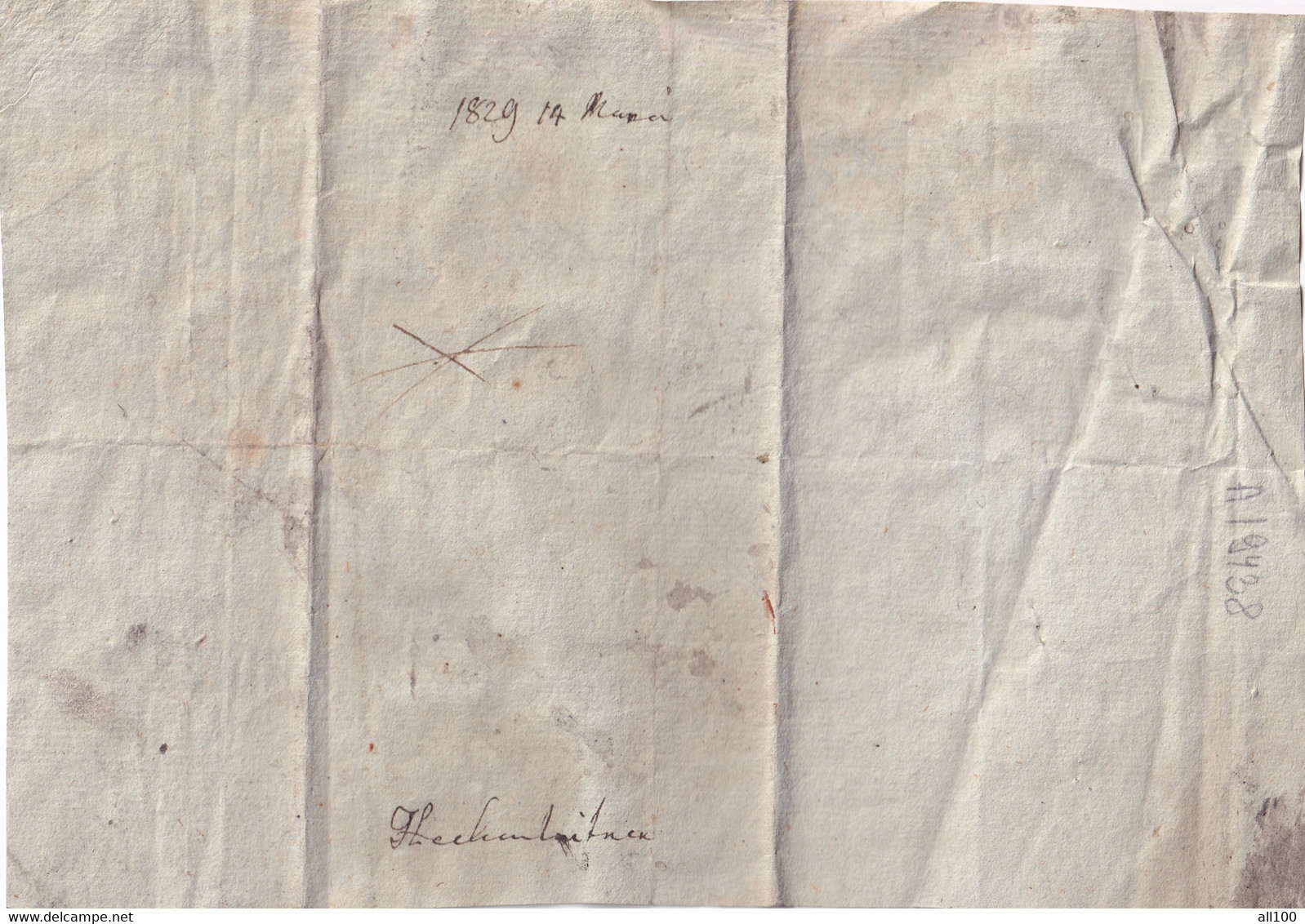 A19438 - HERR SIMON WIEGOL VIKOL RECEIPT FROM AUSTRIAN EMPIRE 1829 WIEN VIENNA ANTON HOCHENLEITNER - Autriche