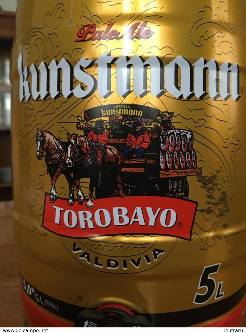 KUNSTMAN TOROBAYO BEER CERVEZA GALLON 5 LITER EMPTY CAN CHILE GALLON - Cannettes