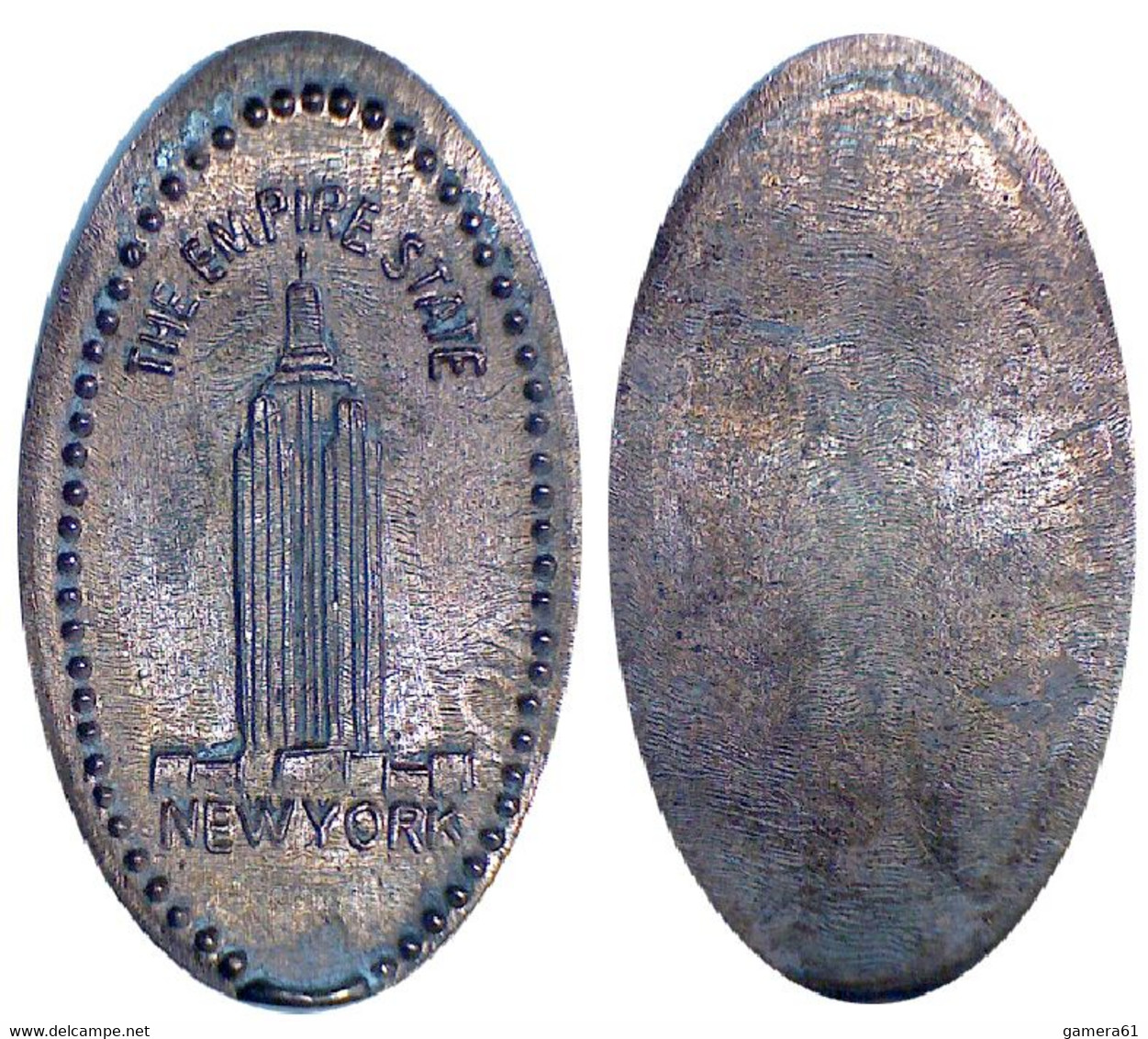 04533 GETTONE TOKEN JETON ELONGATED PENNY THE EMPIRE STATE NEW YORK - Souvenirmunten (elongated Coins)