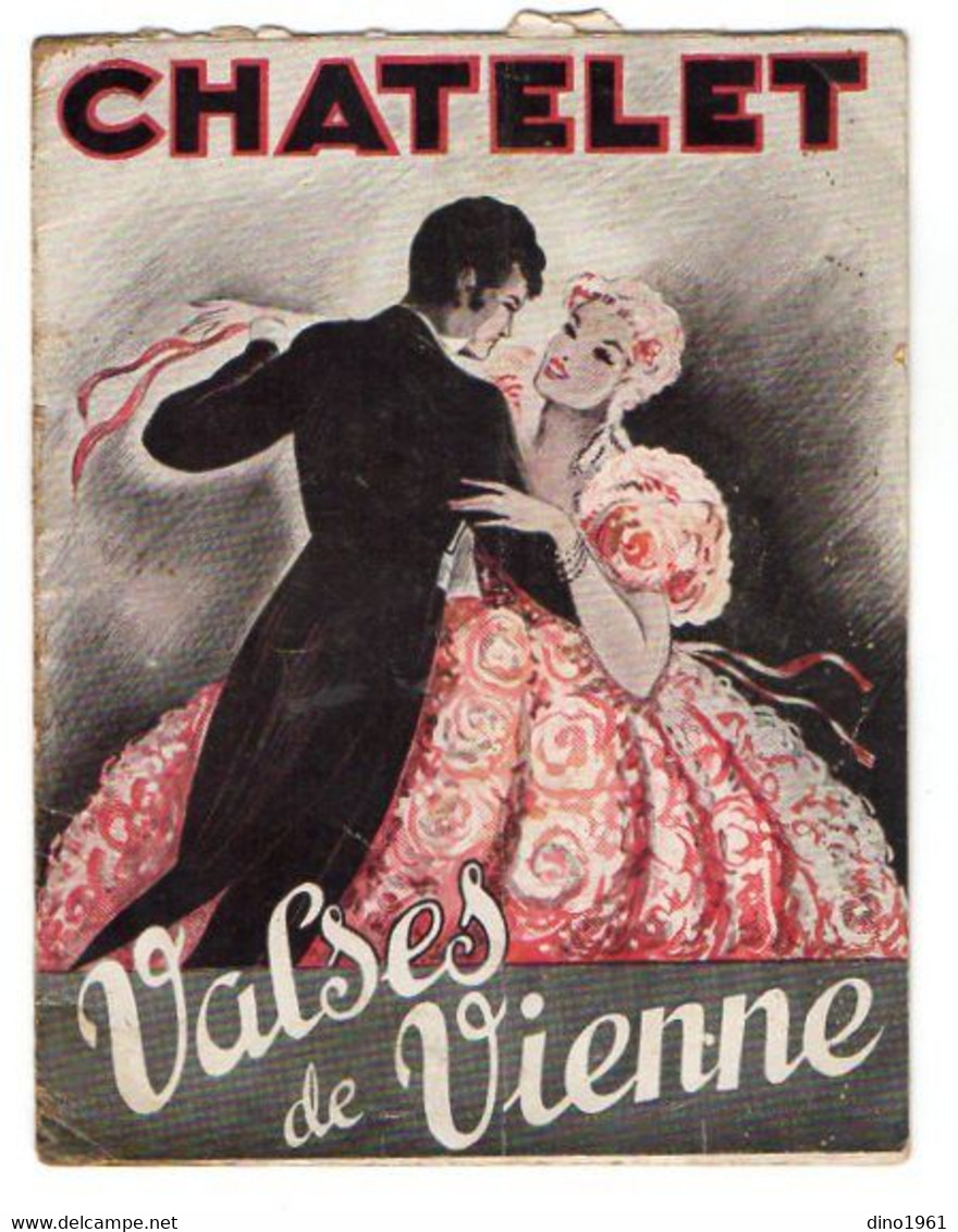 VP20.598 - PARIS - Petit Programme - Théatre Du Chatelet ¨ VALSES DE VIENNE ¨ - Programme