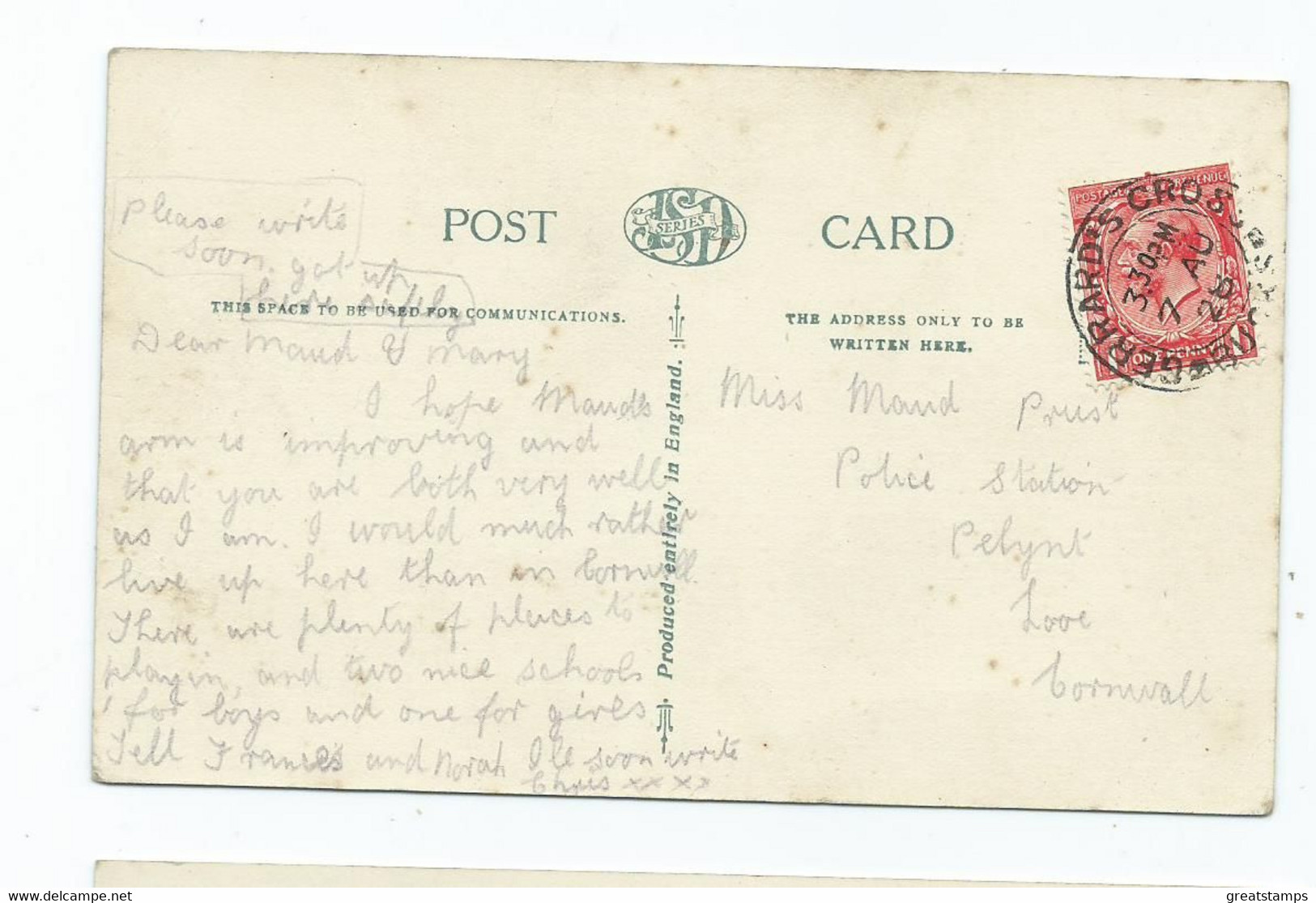 Buckinghamshire Gerrards Cross Common  Postcard Posted To Police Station Pelynt 1928 - Buckinghamshire