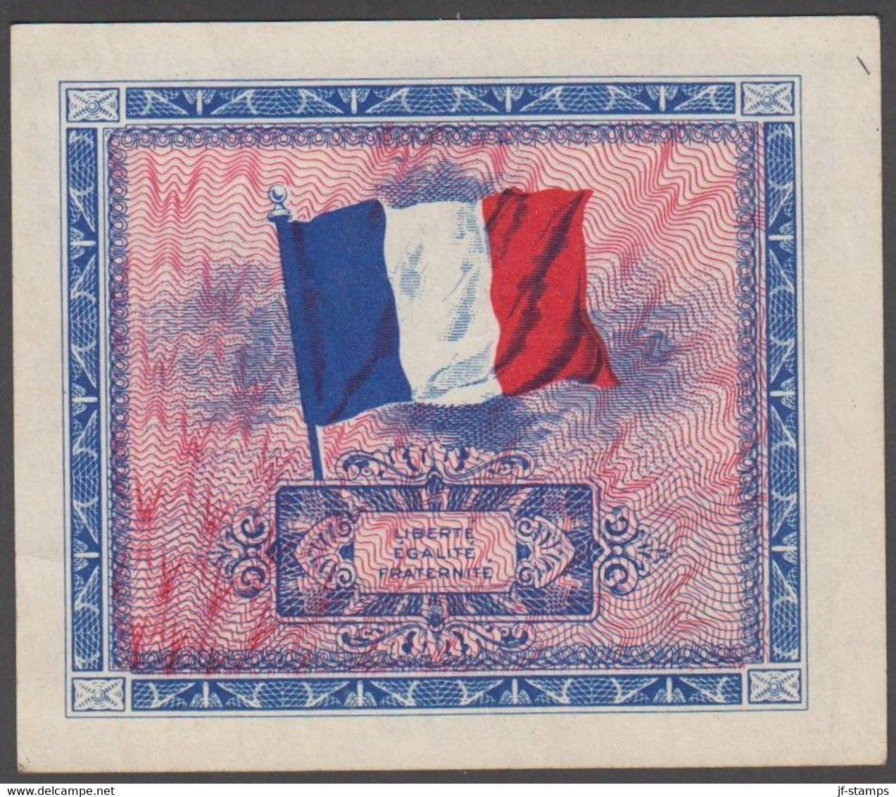 1944. FRANCE. Banknote France 2 Francs Allied Military Currency - Flag - 1944 Serial 2. Beautiful Quality.... - JF515975 - Ohne Zuordnung