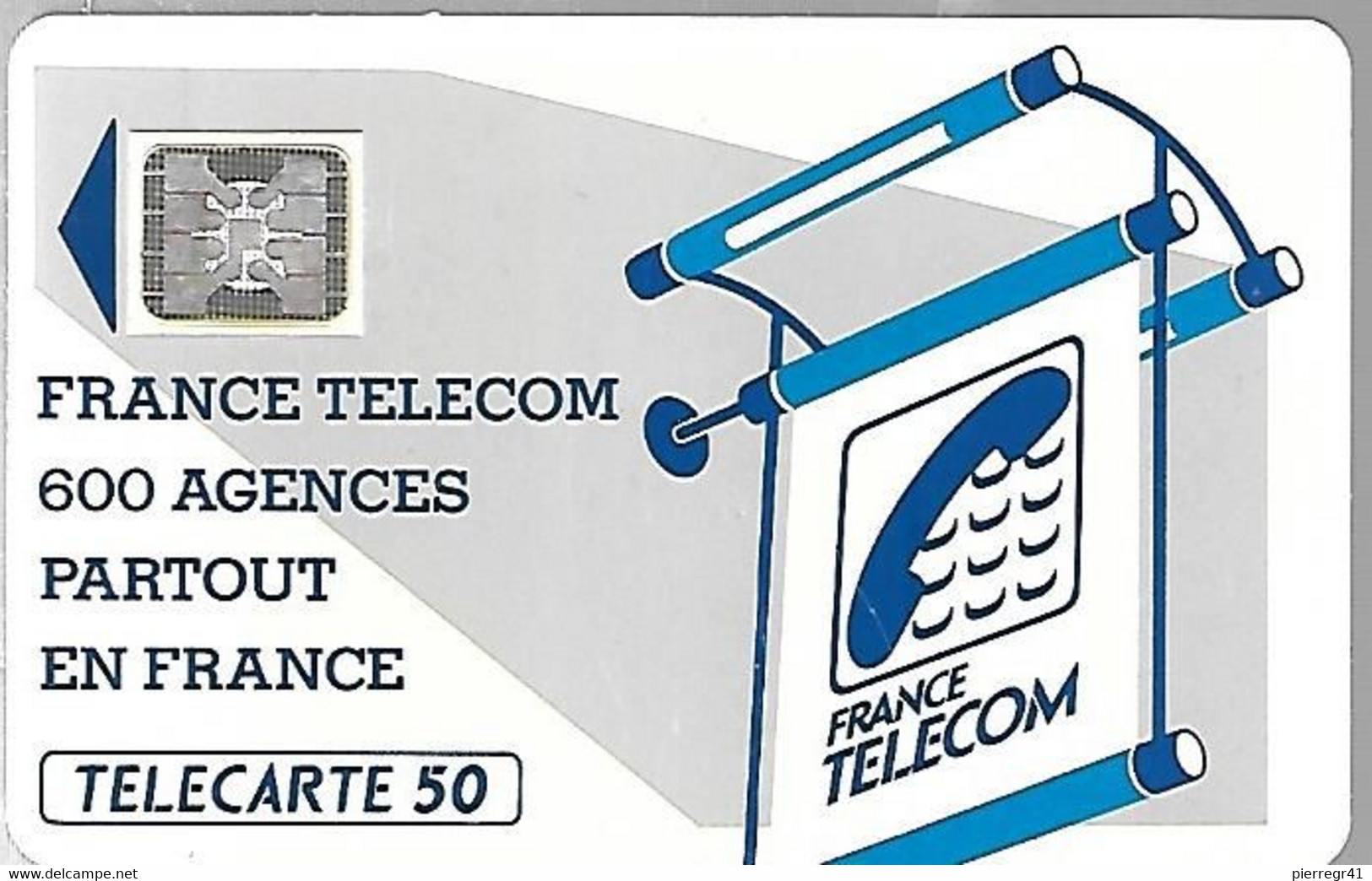 CARTE-PUBLIC-600 AGENCES-50U-Te11B.510-SC4an-Avec Entourage-R°Glacé-5Pe-24122-UTILISE-TBE-RARE - “600 Agences”