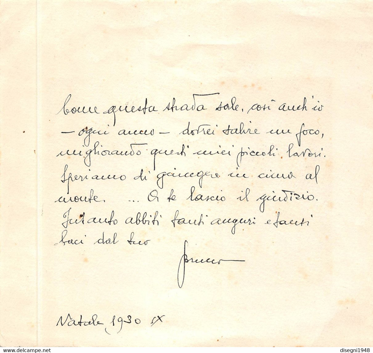 011750 "PAESAGGIO ALPINO - DISEGNO ORIGINALE - FIRMATO BRUNO 1930" - Aquarelles