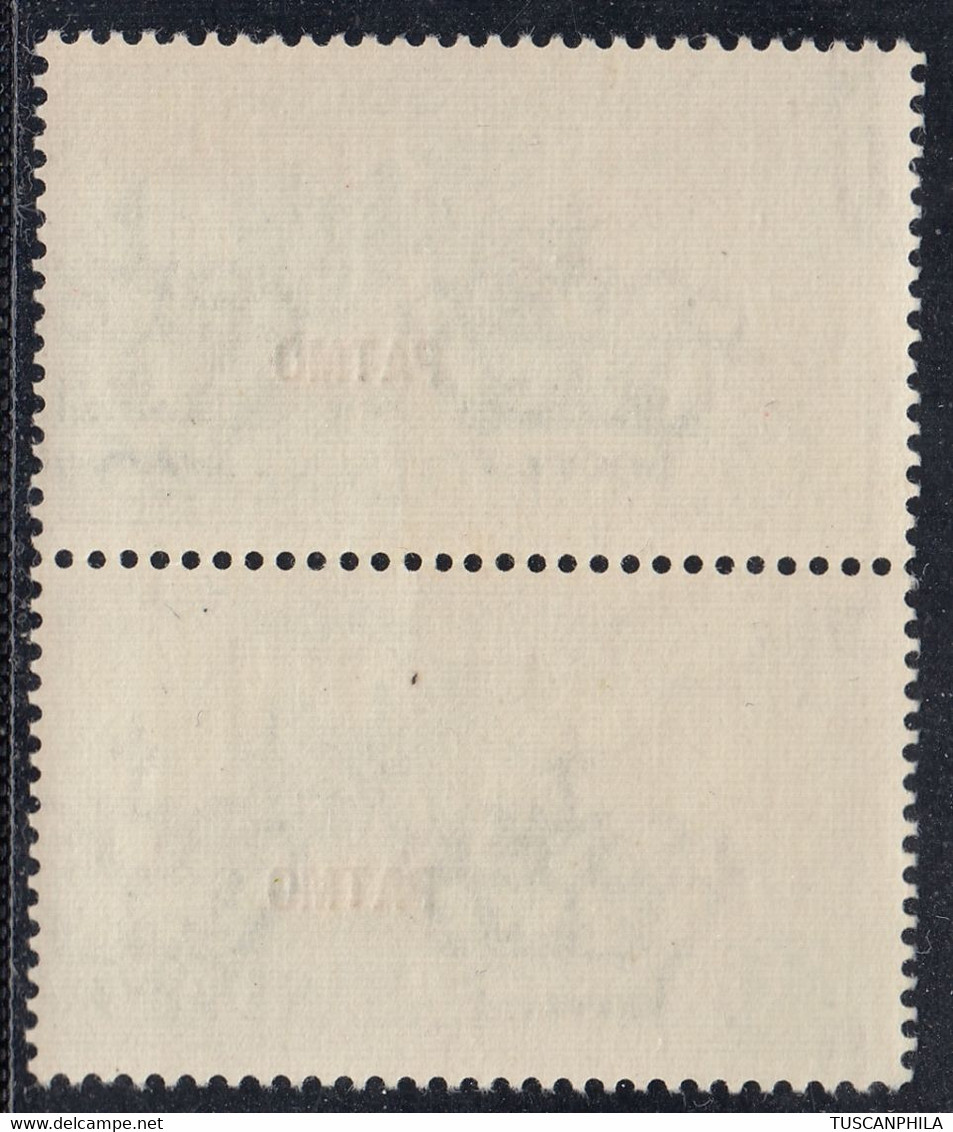 1932 2 Valori Sass. N. 19 MNH** Cv 140 - Egeo (Patmo)