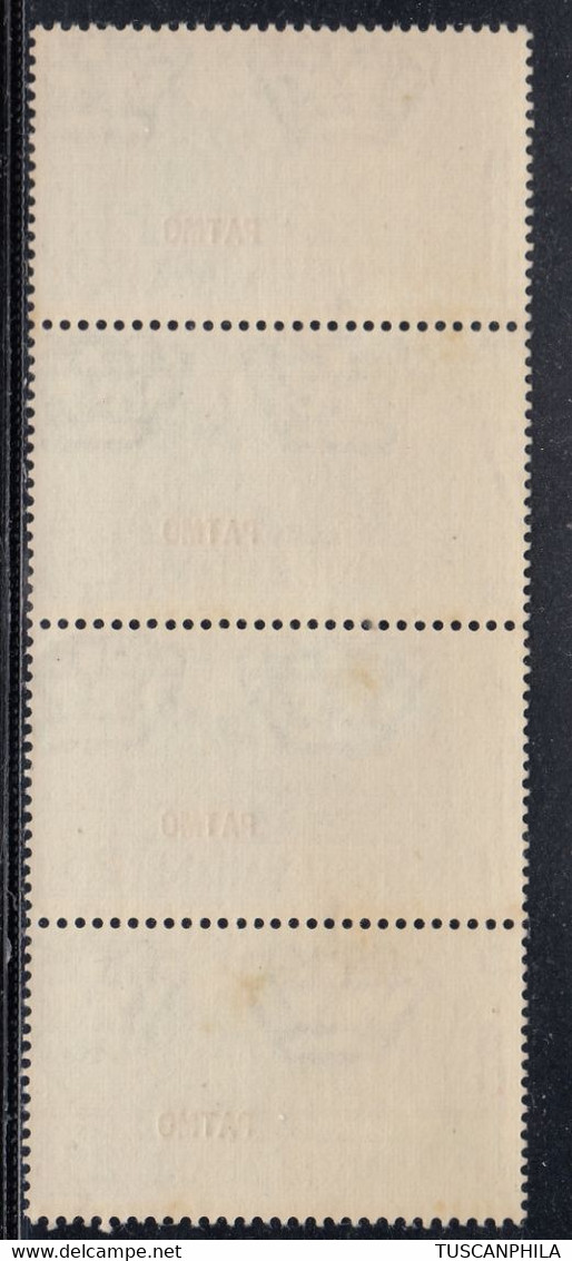 1932 Blocco Di 4 Valori Sass. N. 19 MNH** Cv 280 - Egée (Patmo)