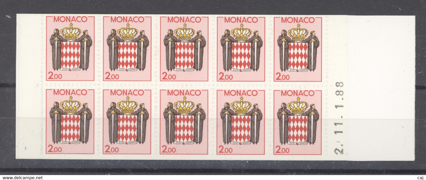 Monaco  -  Carnet  :  Yv  2  **   Daté - Carnets