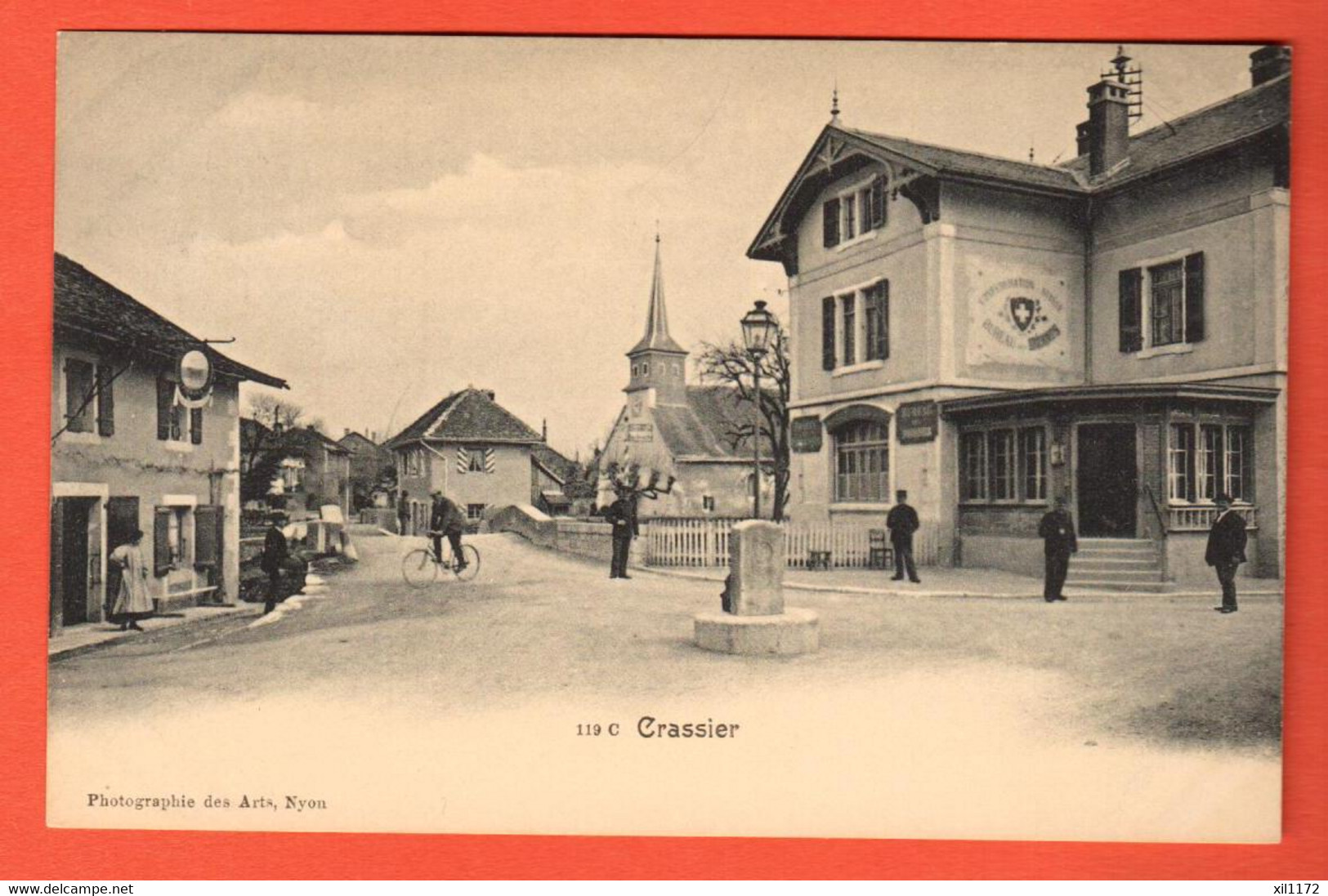 ZRW-02  TRES RARE  Poste De Douane De Crassier Sur Nyon. Zoll. Zollamt.Dogana. Photo Des Arts 119c  Dos Simple - Crassier