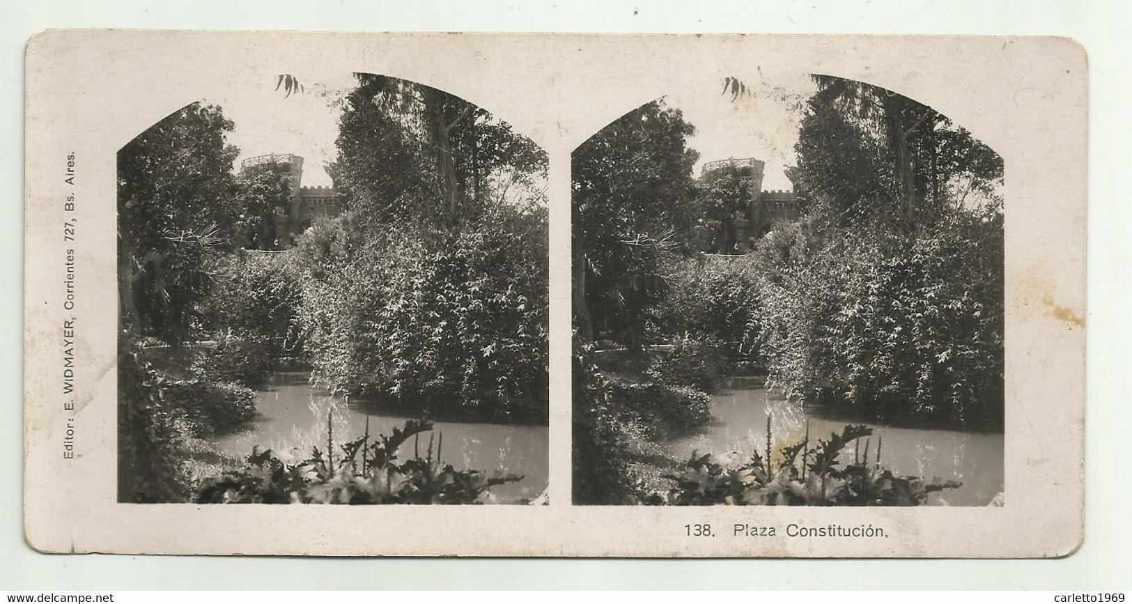 PLAZA CONSTITUCION  - CARTA STEREOSCOPICA - Stereoscopic