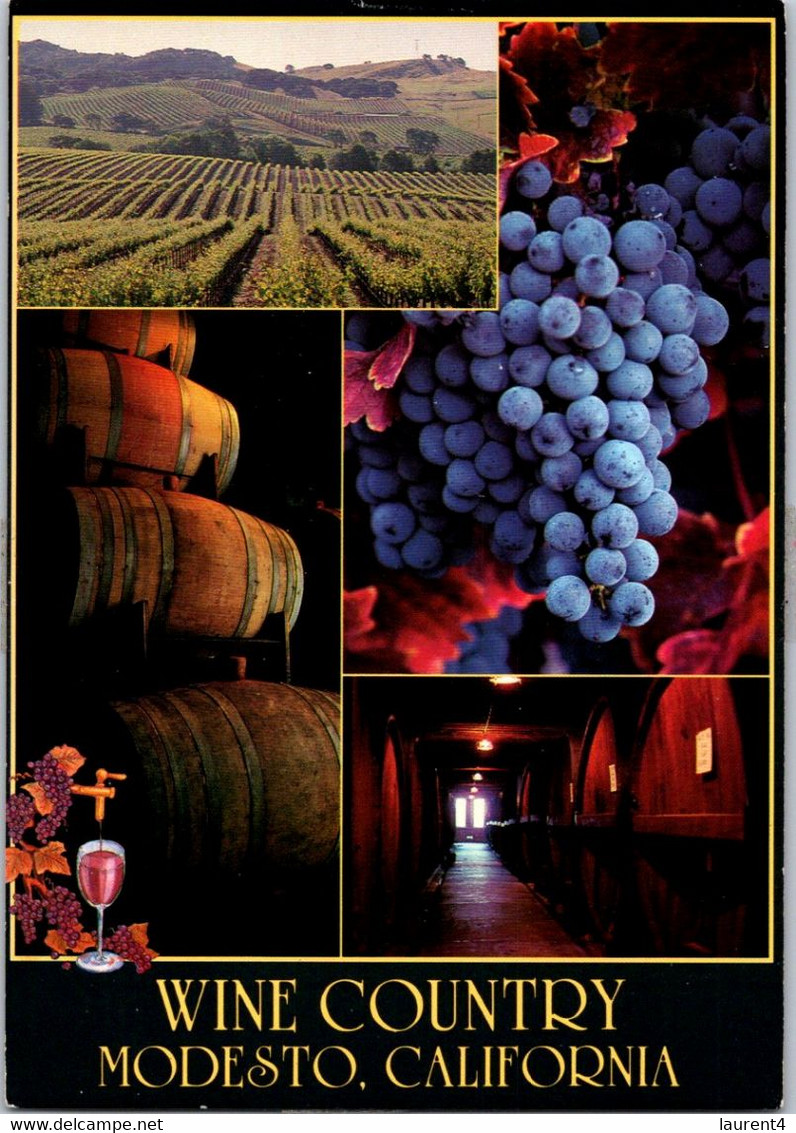 (2 L 5) (OZ/PF) USA - Wine Country - Modesto - California (with Wine Barels / Cuve à Vin / Tonneaux) - Vignes