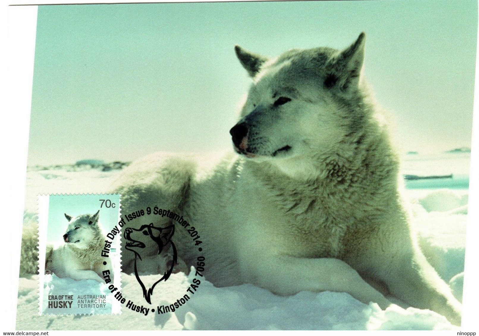 Australian Antarctic Territory 2014 Era Of The Husky,Suzie,maximum Card - Cartoline Maximum