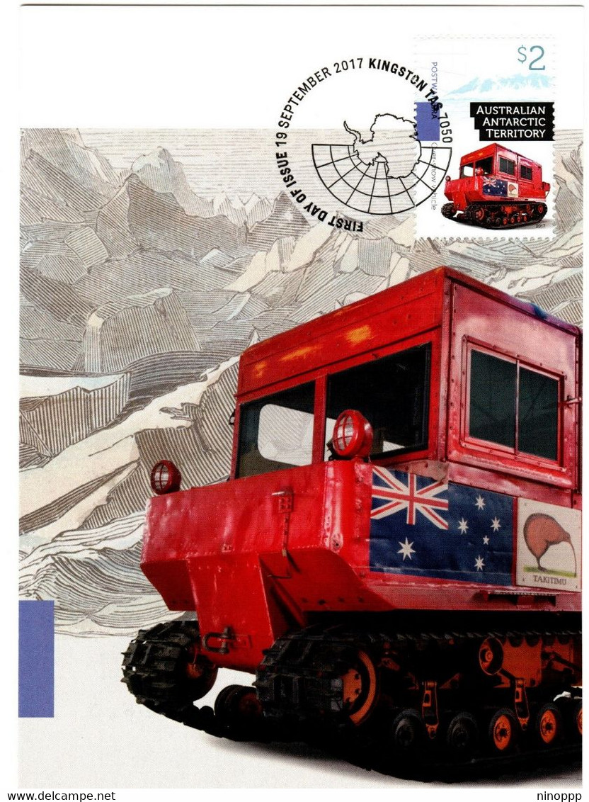 Australian Antarctic Territory 2016 Ice Flowers $ 1 White, Maximum Card - Cartes-maximum