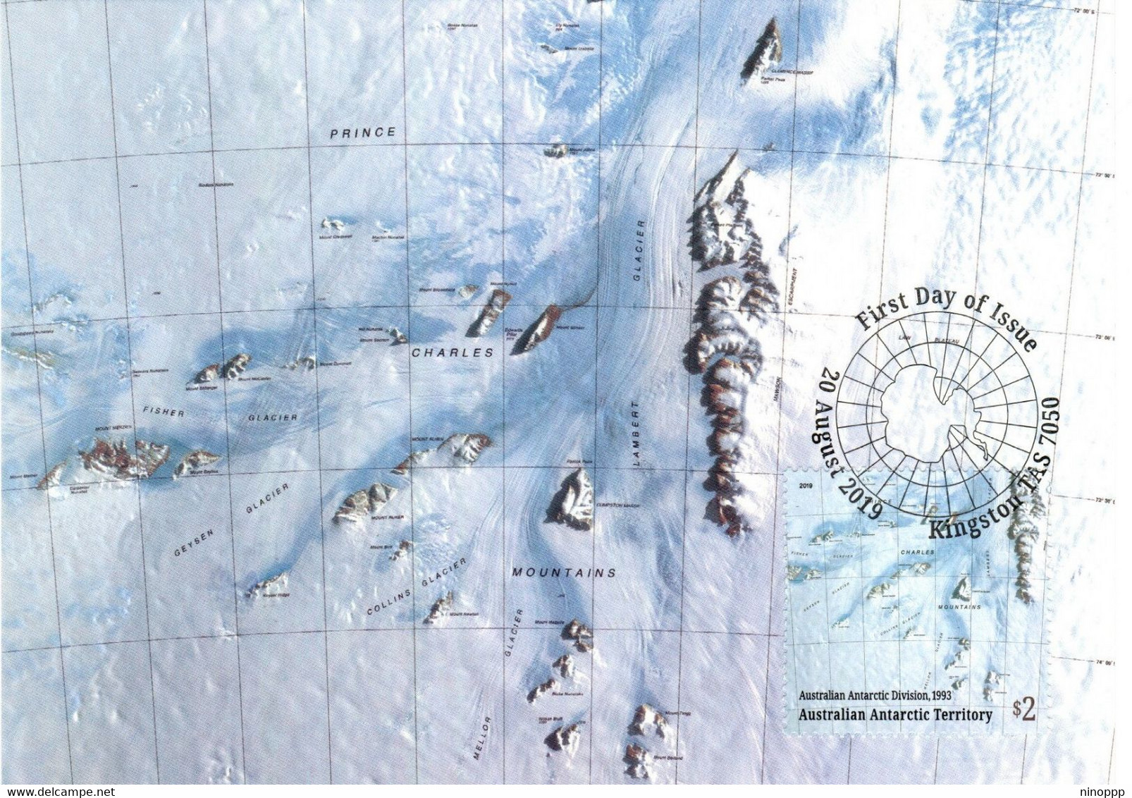 Australian Antarctic Territory 2019 Mapping Of AAT,Map Of Commonwealth Of Australia 1993, Maximum Card - Maximumkarten