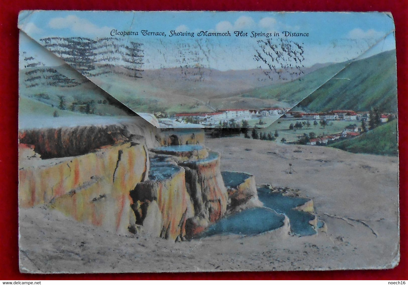 CPA 1933 Notebook 18 Views Souvenir Of Yellowstone /Travelled From Yellowstone To Jumet, Belgium - Yellowstone