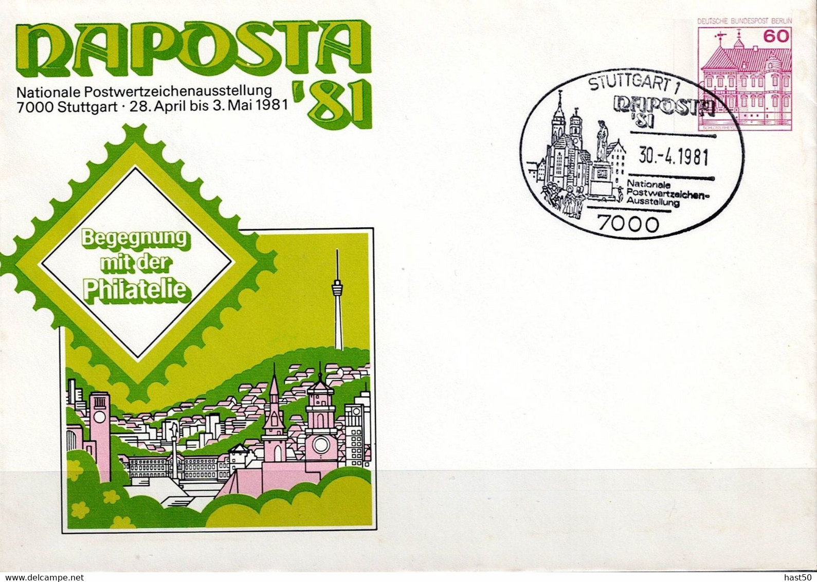 Berlin - NAPOSTA'81 (MiNr: PU 75 D2/004) 1981 - Siehe Scan - Buste Private - Usati