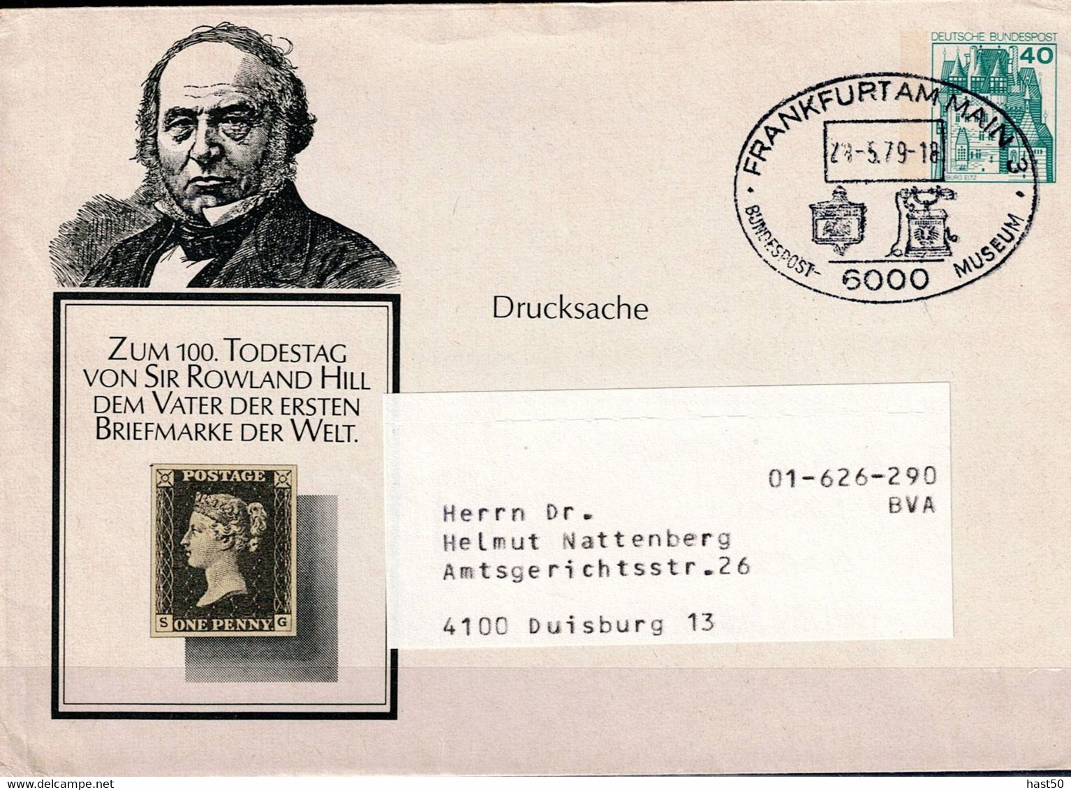 BRD FGR RFA - Privatumschlag Hill [Werbung Borek] (MiNr: PU 110 B2/003c) 1979 - Siehe Scan - Private Covers - Used