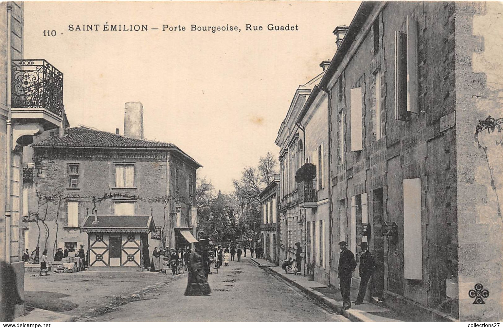 33-SAINT-EMILION- PORTE BOURGEOISE RUE GUADET - Saint-Emilion