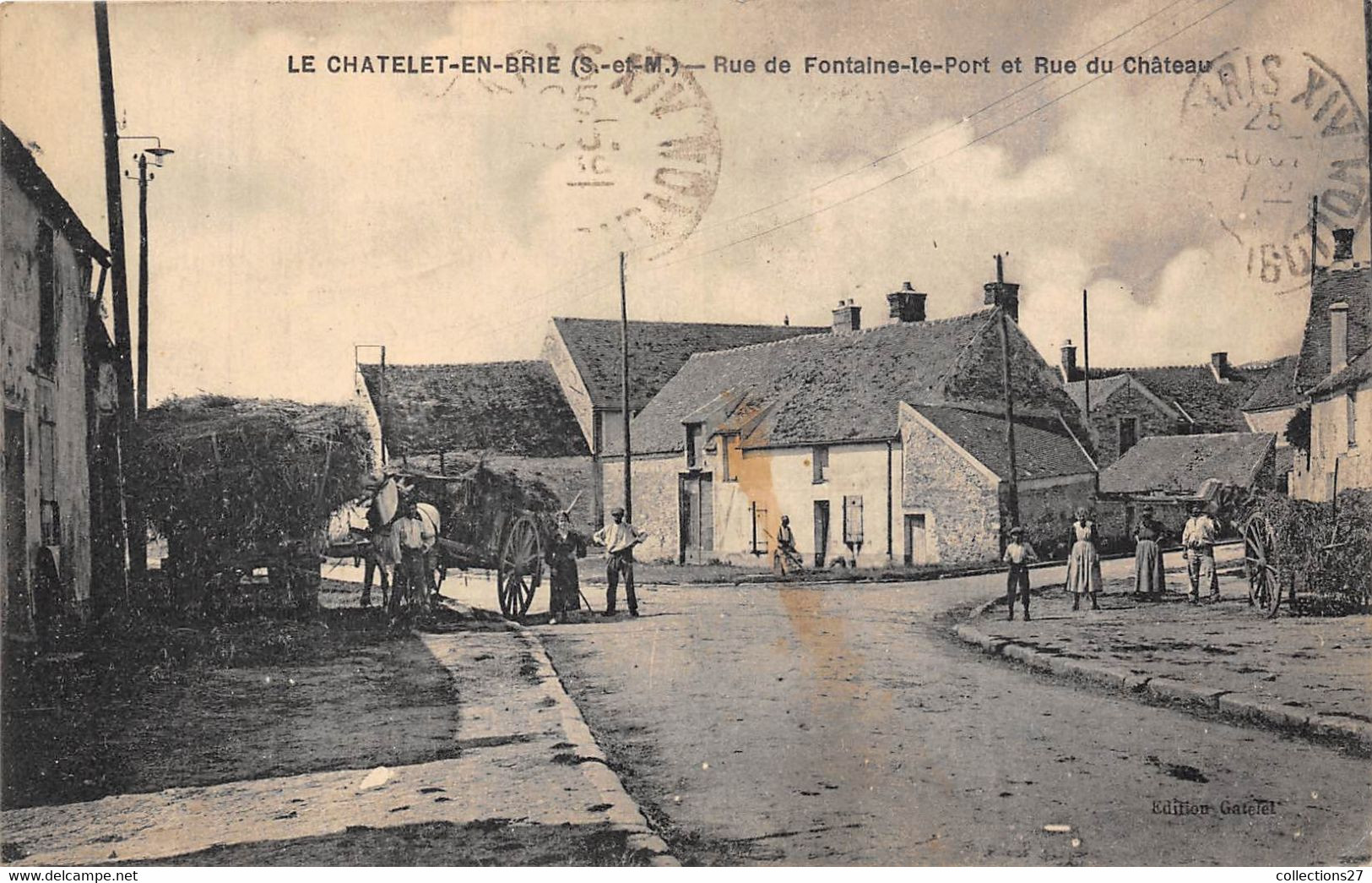 77-LE-CHATELET- EN-BRIE- RUE DE FONTAINE-LE-PONT ET RUE DU CHÂTEAU - Le Chatelet En Brie