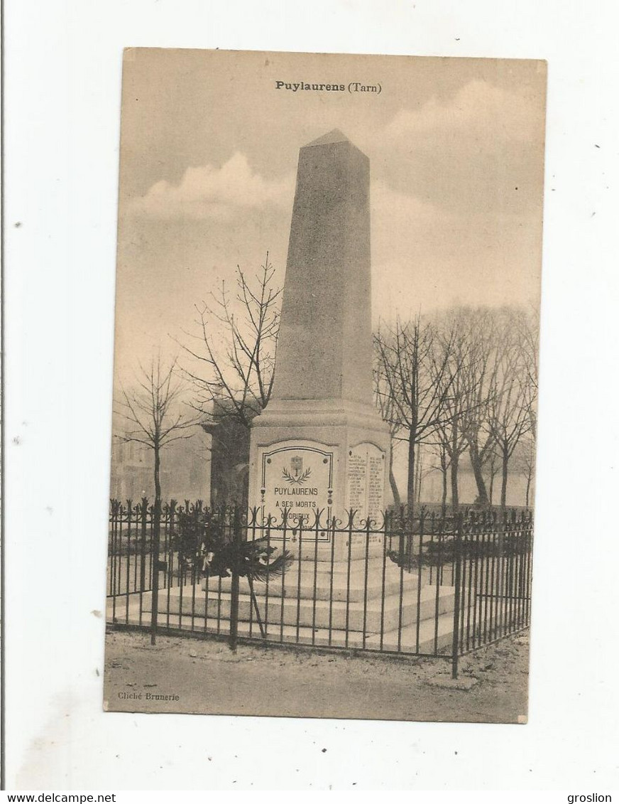 PUYLAURENS (TARN) MONUMENT AUX MORTS - Puylaurens