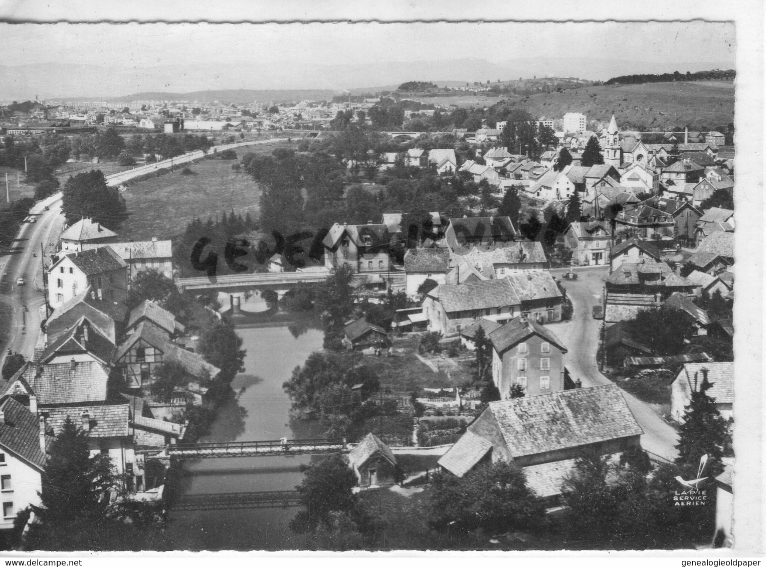 90- DANJOUTIN - LES PONTS SUR LA SAVOUREUSE- VUE AERIENNE LAPIE N° 1 - Danjoutin