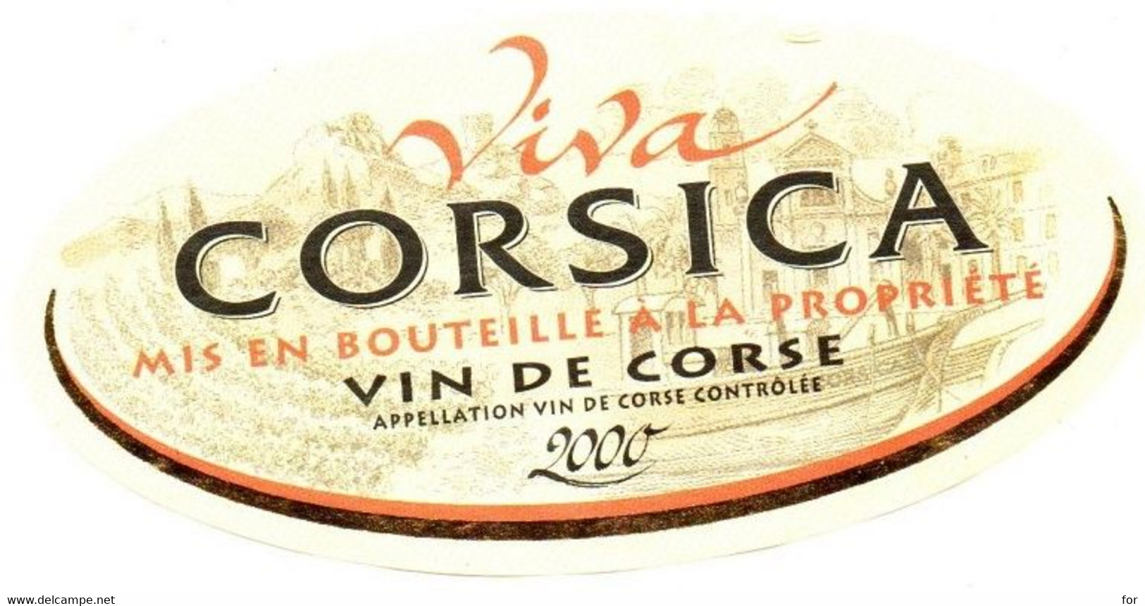 Etiquette : Vin - Corse : Viva Corsica 2000 : Cave Saint Antoine - Ghisonaccia - Languedoc-Roussillon