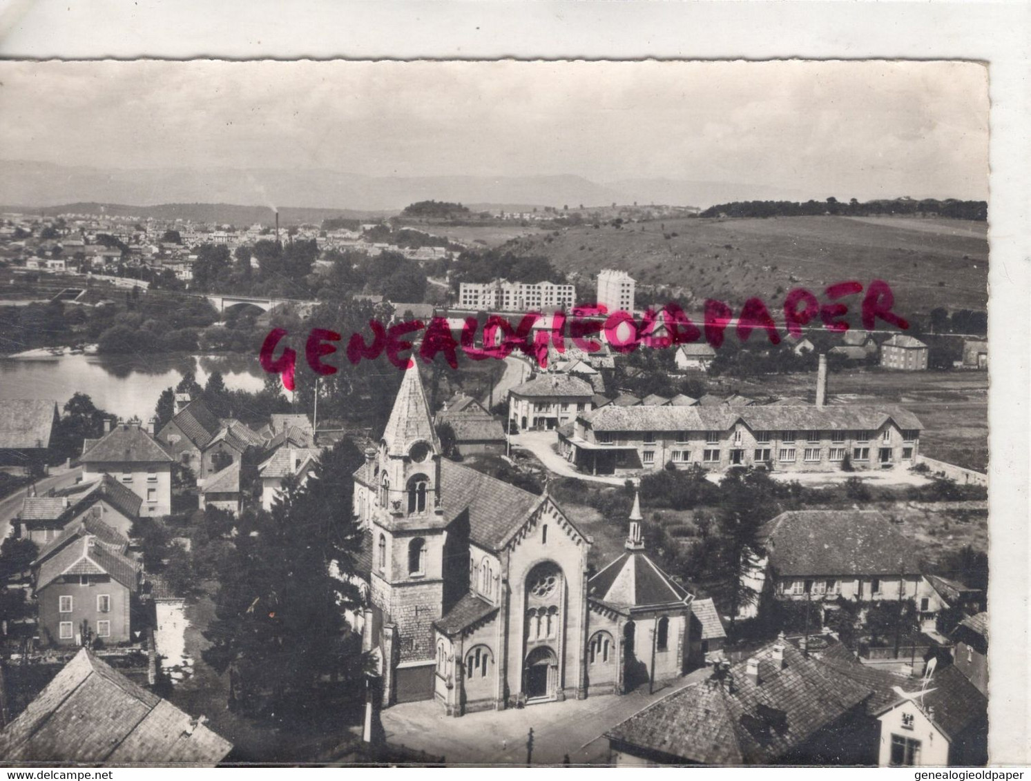 90- DANJOUTIN - L' EGLISE  VUE AERIENNE LAPIE N° 2  RARE - Danjoutin