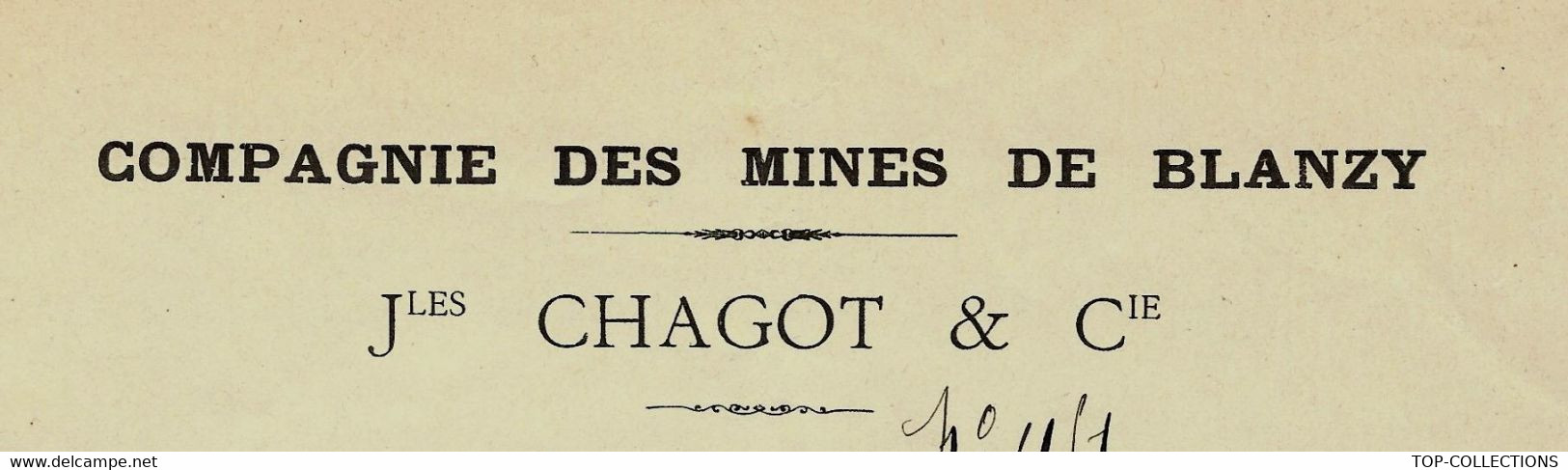 LETTRE DE VOITURE TRANSPORT FLUVIAL  Par Bateau 1897 COMPAGNIE DES MINES DE BLANZY Jules Chagot Montceau Les Mines Saône - 1800 – 1899