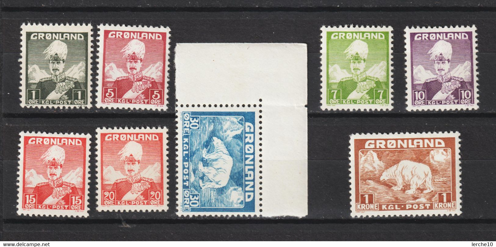 Grönland Greenland Dänemark 1938 1946 Mi 1-7 + 26 - Neufs