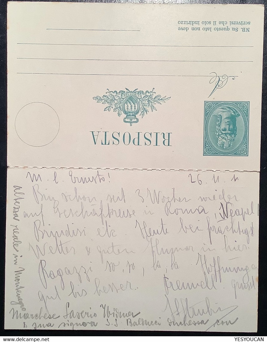 SAN MARINO SERRAVALLE 1911 RRR ! ESPRESSO Cartolina Postale>Rimini (postal Stationery Reply Card Express Italia  Cover - Lettres & Documents