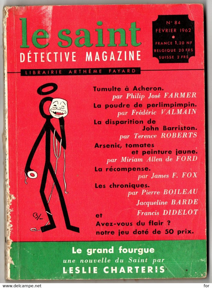 Romans : Policier : Arthème Fayard : Le Saint : N° 84 - Février 1962 : Détective Magazine - Arthème Fayard - Le Saint