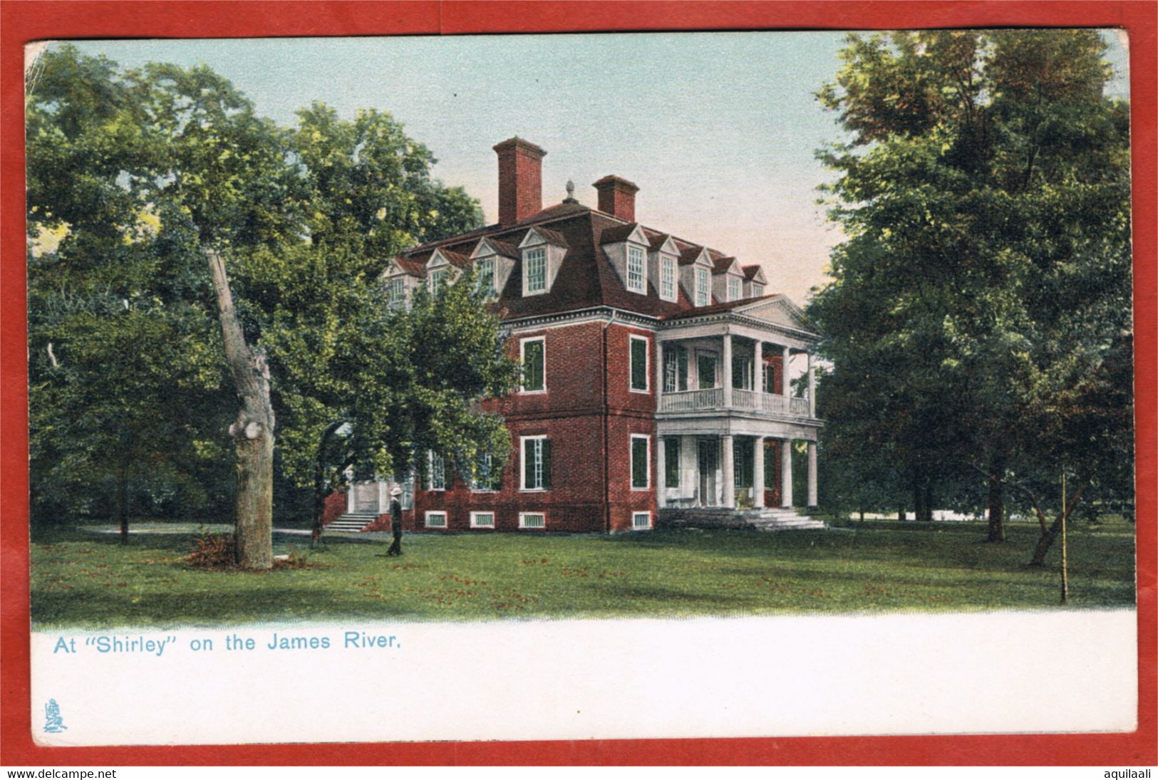 United States, Virginia , Shirley Manor House. Cartoline Foto Colori Inizio 1900. - Richmond