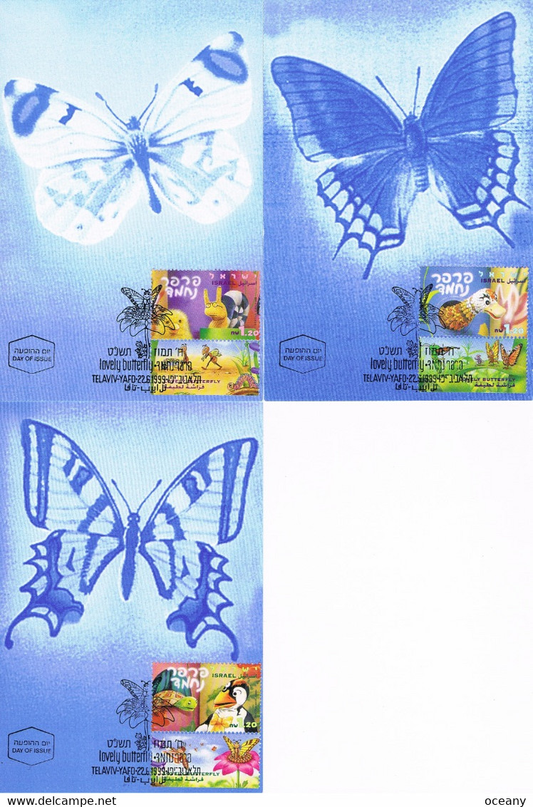 Israël - "Joli Papillon" : Série Télévisée Pour Les Enfants CM 1455/1457 (année 1999) - Maximumkarten