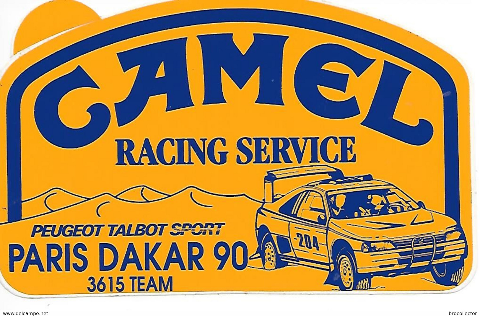 CAMEL  - PARIS - DAKAR  Racing Service  -   Autocollant   ( Format :  13cm X 9cm ) - Rallyes