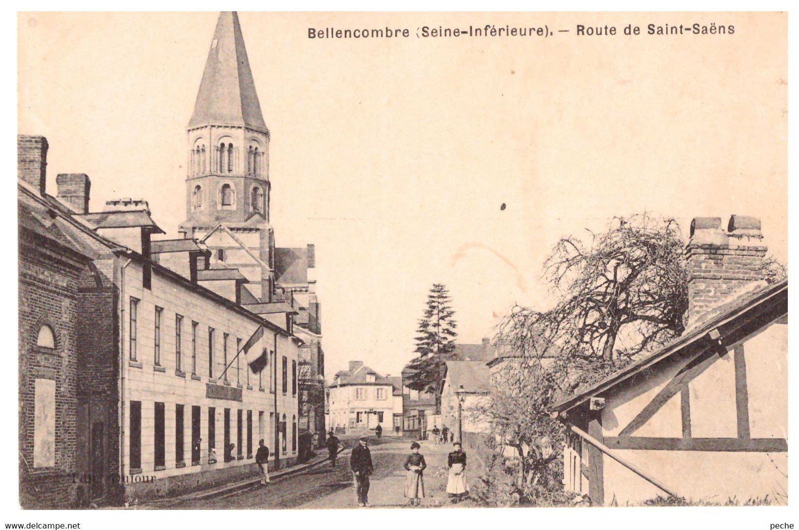 N°96967 -cpa Bellencombre -route De Saint Saëns- - Bellencombre
