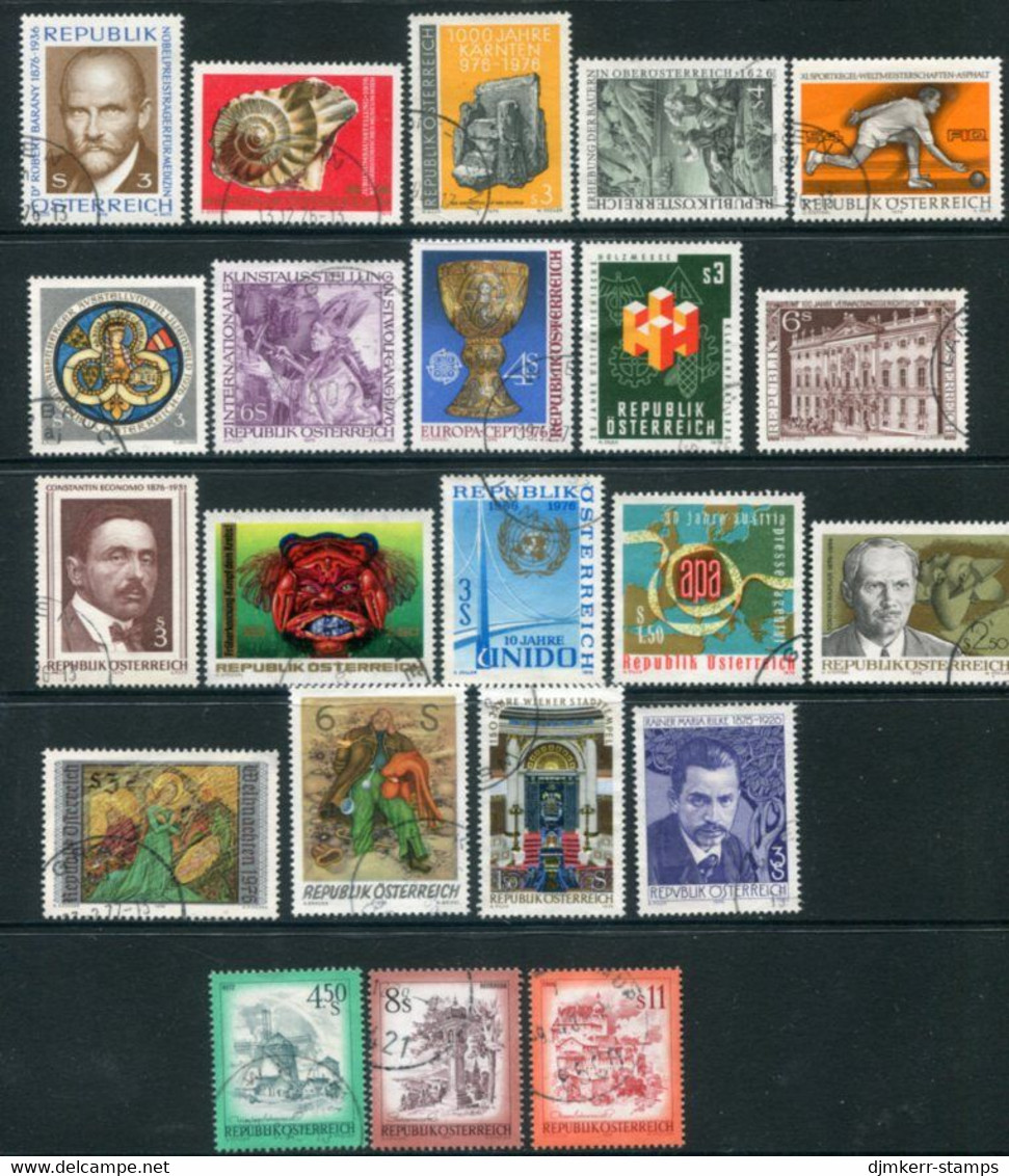 AUSTRIA 1976 Complete  Issues Except Stamp Day Used.  Michel 1506-35, 1537-39, Blocks 3-4 - Used Stamps