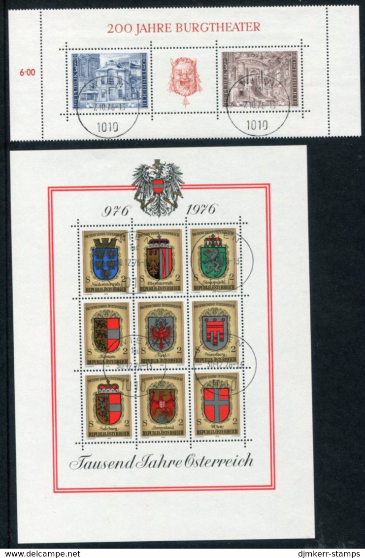 AUSTRIA 1976 Complete  Issues Except Stamp Day Used.  Michel 1506-35, 1537-39, Blocks 3-4 - Usati
