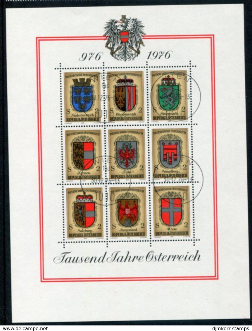 AUSTRIA 1976 Millenary Of Austria Block Used.  Michel Block 4 - Used Stamps