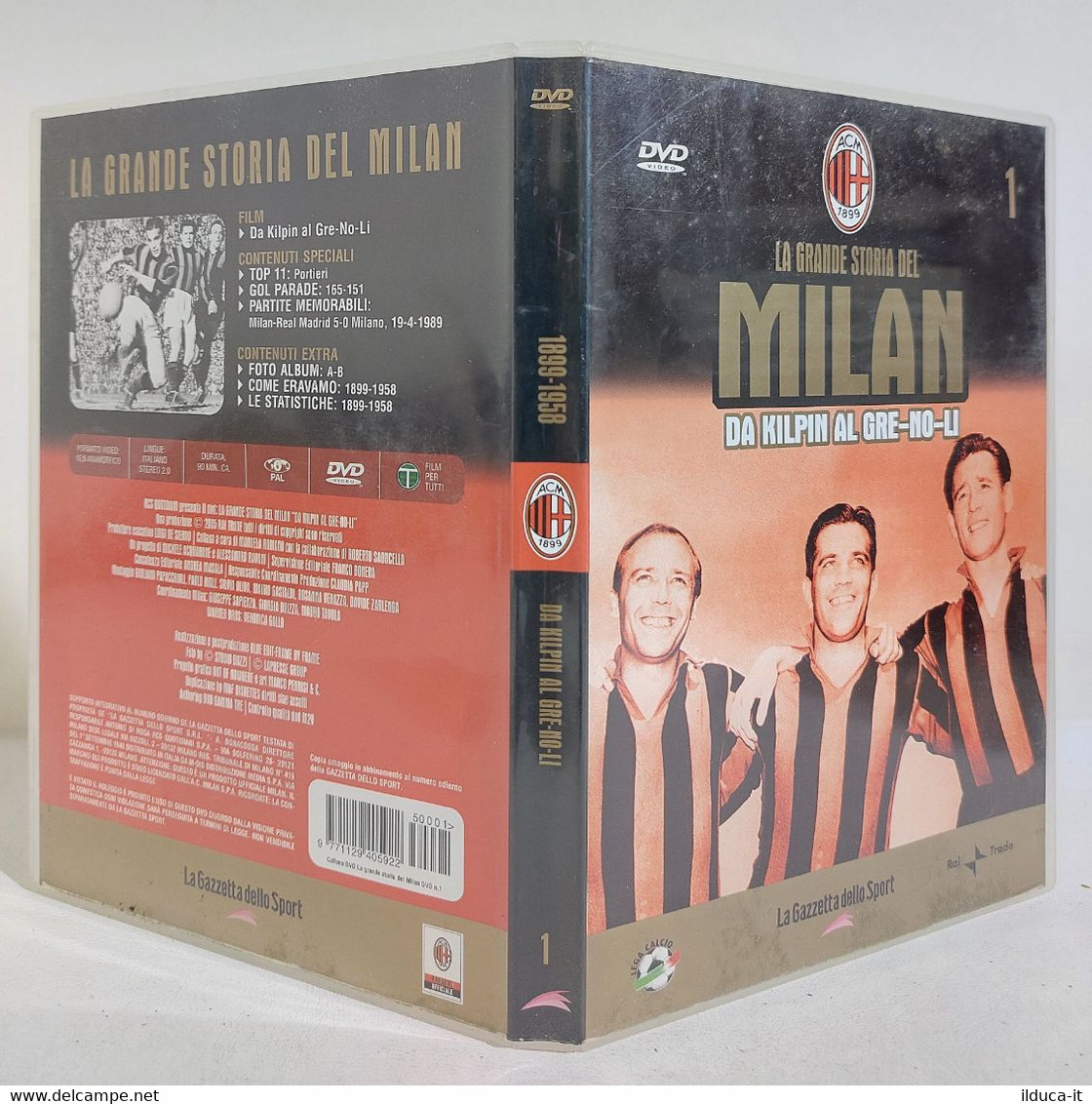 I108637 DVD - La Grande Storia Del Milan N. 1: Da Kiplin A Gre-No-Li - Gazzetta - Deporte