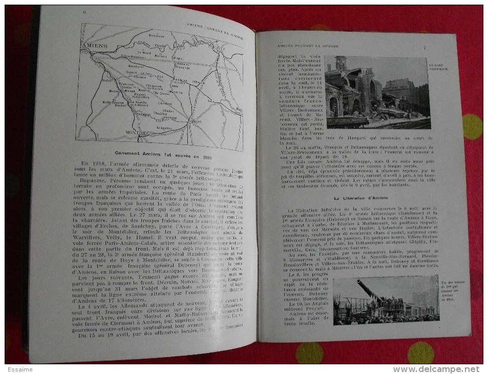 Guides Illustrés Michelin Des Champs De Bataille Guerre 1914-1918. Amiens Avant Et Pendant La Guerre. 1919 - Oorlog 1914-18