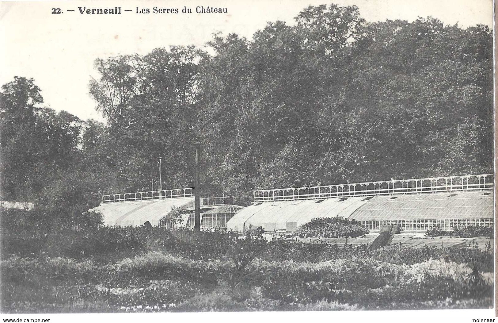 Frankrijk Postkaart  Verneuil Sur Seine "Les Serres Du Chateau" Gebruikt 1918 (9051) - Verneuil Sur Seine