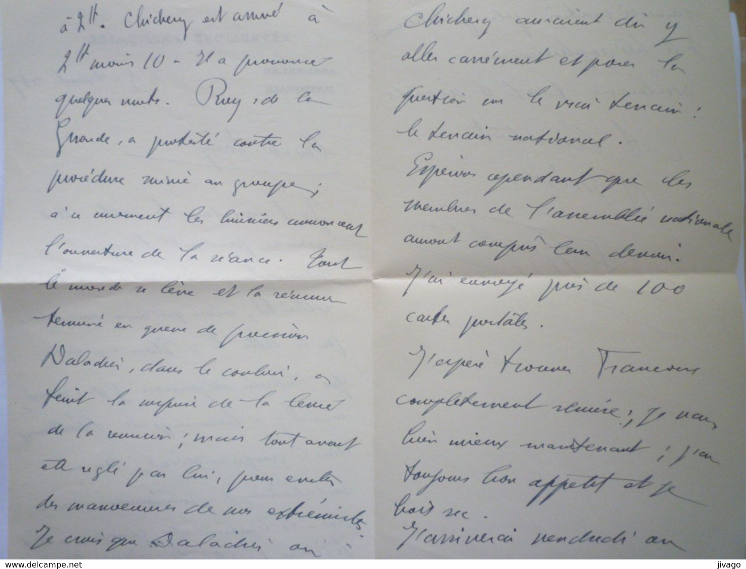 TI - 2022 - 143  ASSEMBLEE NATIONALE  -  Lettre De François DELCOS  Député De PERPIGNAN  1939  XXX - Non Classés