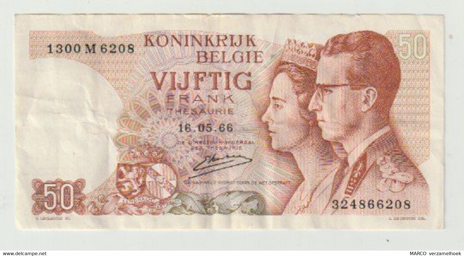 Used Banknote Belgie-belgique 50 Frank 1966 - Sonstige & Ohne Zuordnung