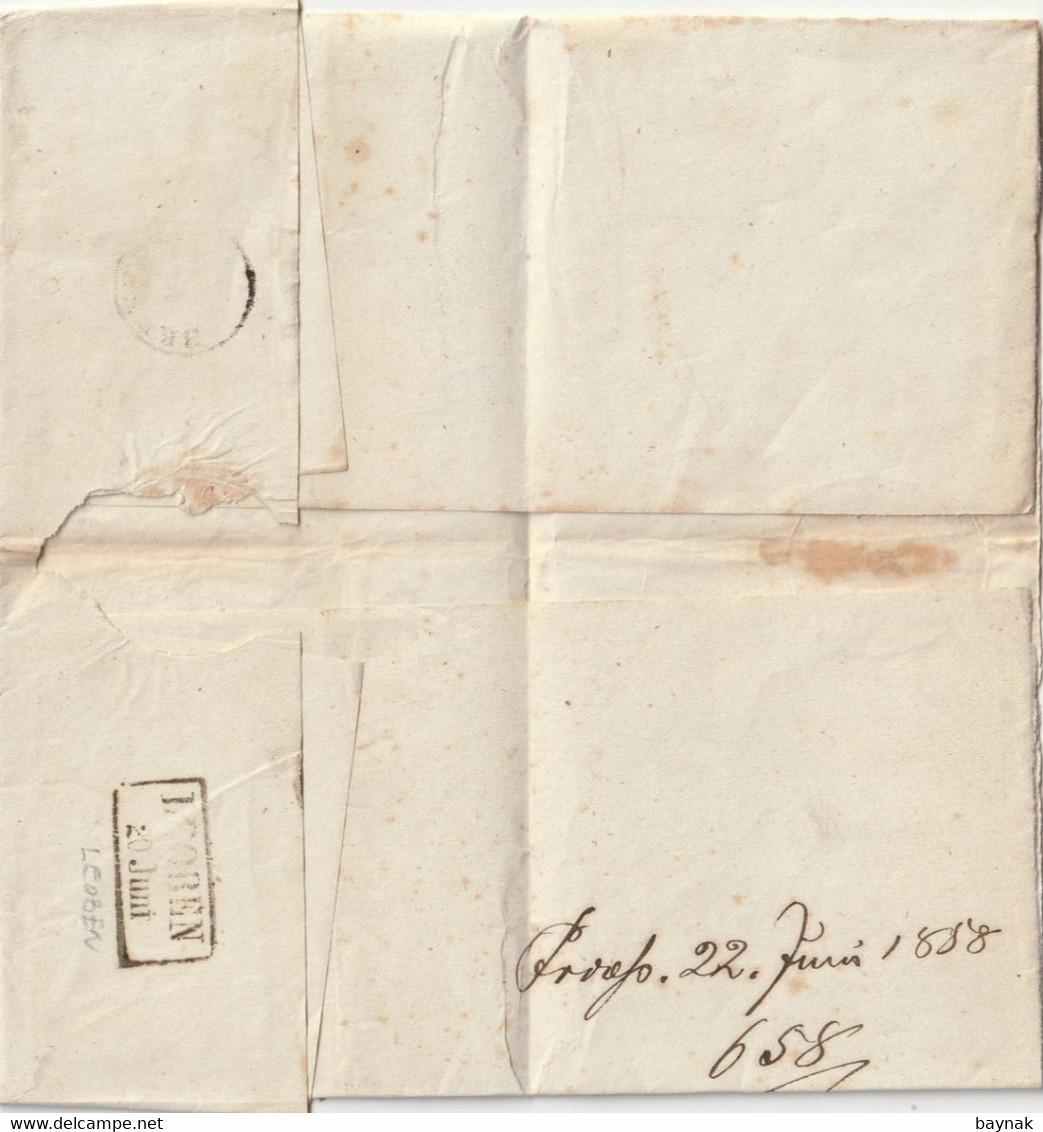 TAUFERS ( TIROL )  --  Via KLAGENFURT,  LEOBEN  --  1838    ---   PREFILATELIC FOLDED LETTER  --  FALTBRIEF - Non Classés