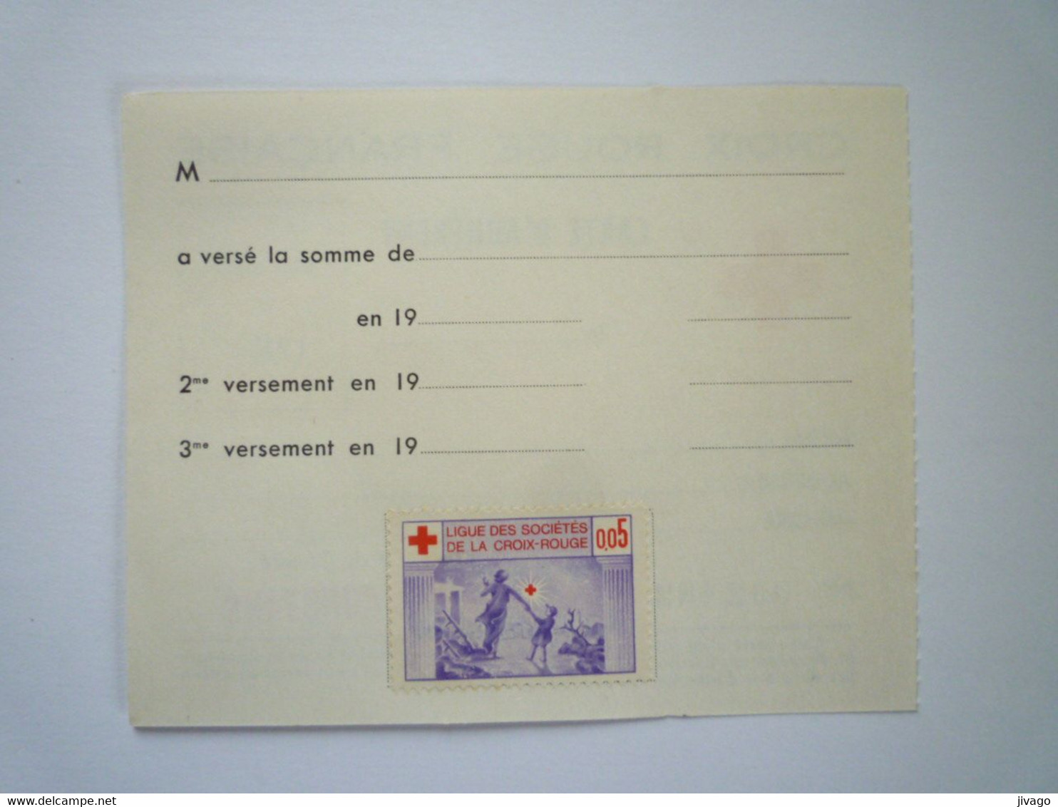 TI - 2022 - 158  CROIX-ROUGE FRANCAISE  :  CARTE D'ADHERENT NEUVE  Avec Timbres   XXX - Non Classés