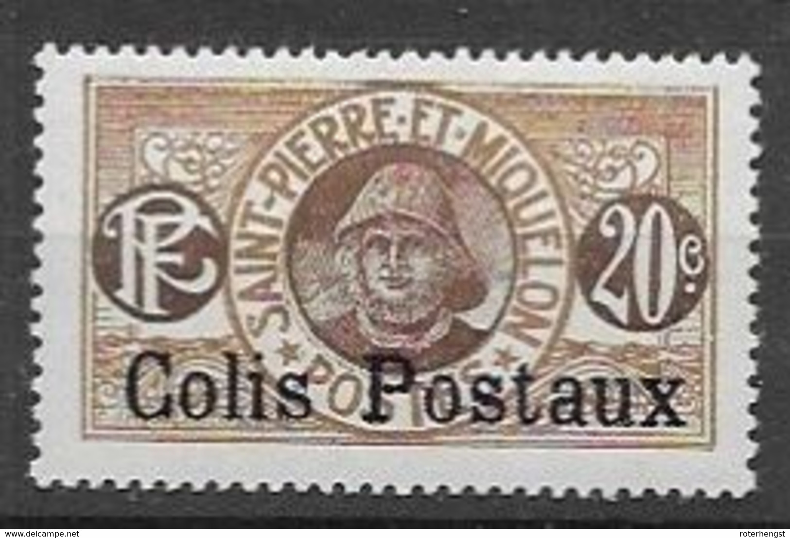 SPM 1917-24 Mh * 4 Euros Colis Postaux - Oblitérés