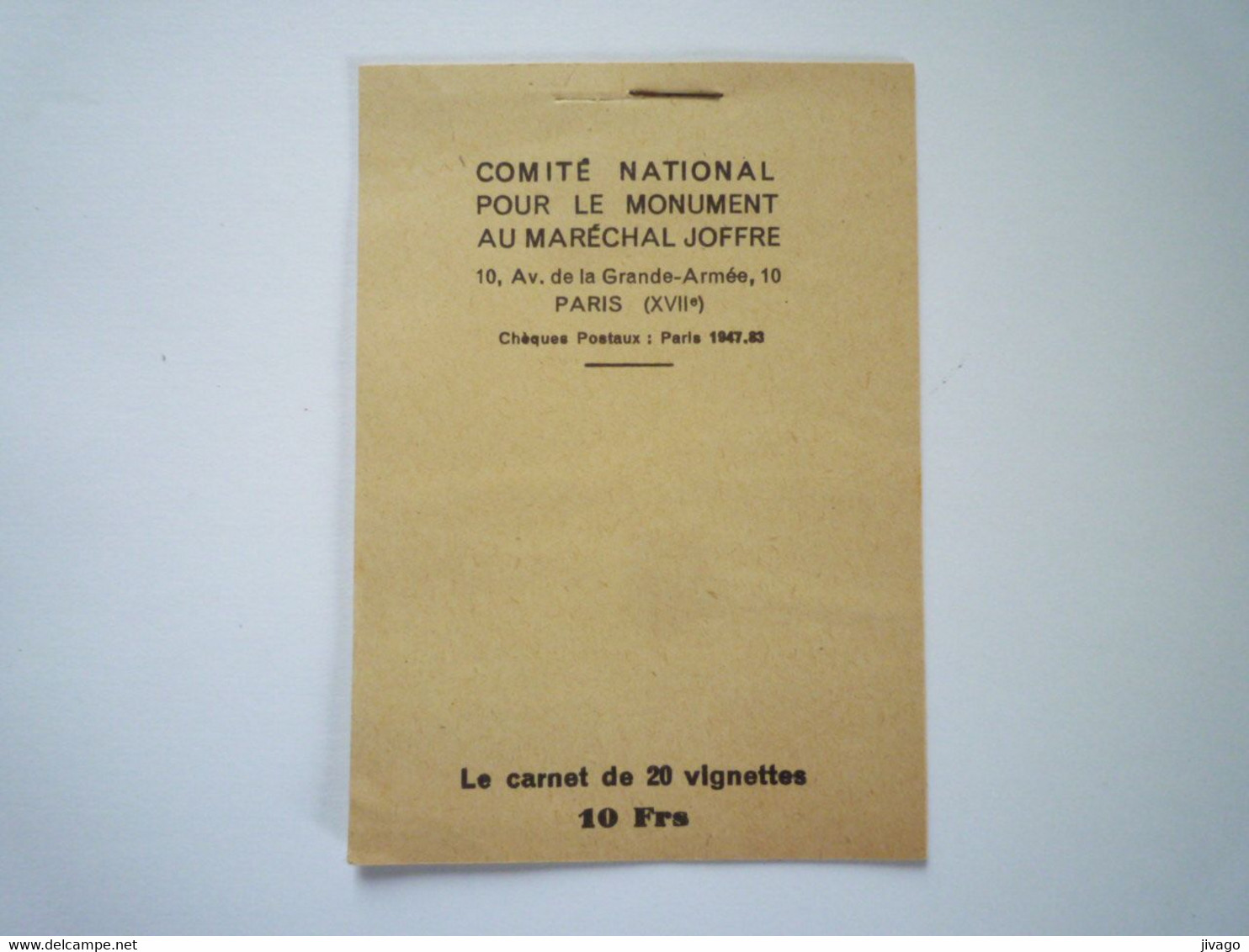 TI - 2022 - 162  Comité National Pour Le Monument Au Maréchal JOFFRE  (Carnet De 20 Vignettes , 5 Couleurs)   XXX - Non Classés
