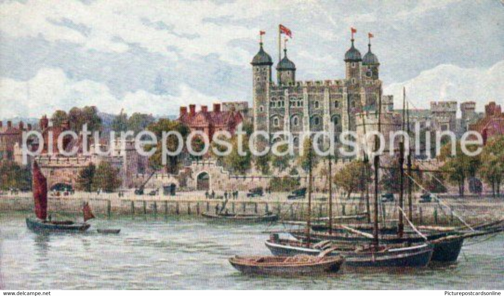 THE TOWER OF LONDON OLD COLOUR ART POSTCARD SIGNED A.R QUINTON SALMON NO 1056 - Quinton, AR