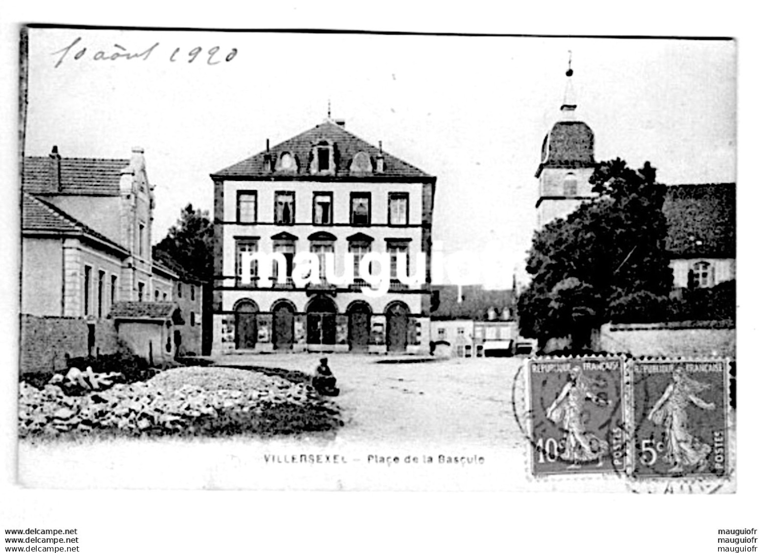 70 HAUTE-SAÔNE / VILLERSEXEL / PLACE DE LA BASCULE / 1920 - Villersexel