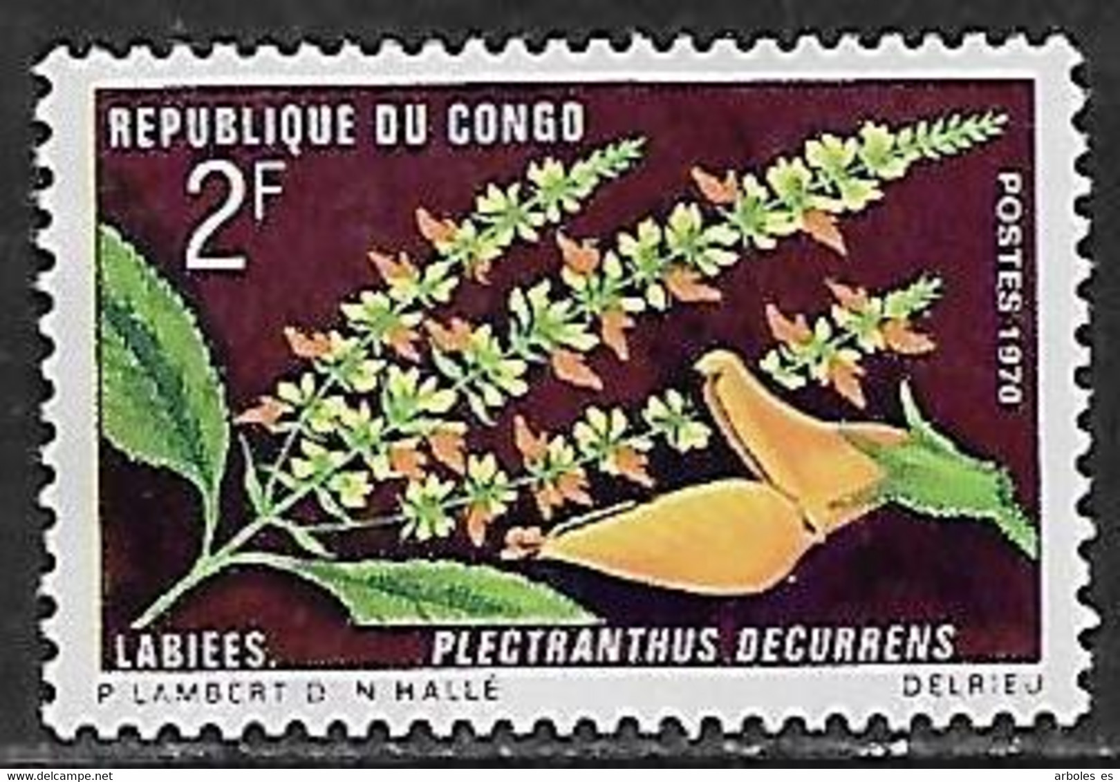 CONGO REPUBLICA - FAUNA Y FLORA - AÑO 1970 - Nº CATALOGO YVERT 269 - NUEVOS - Neufs